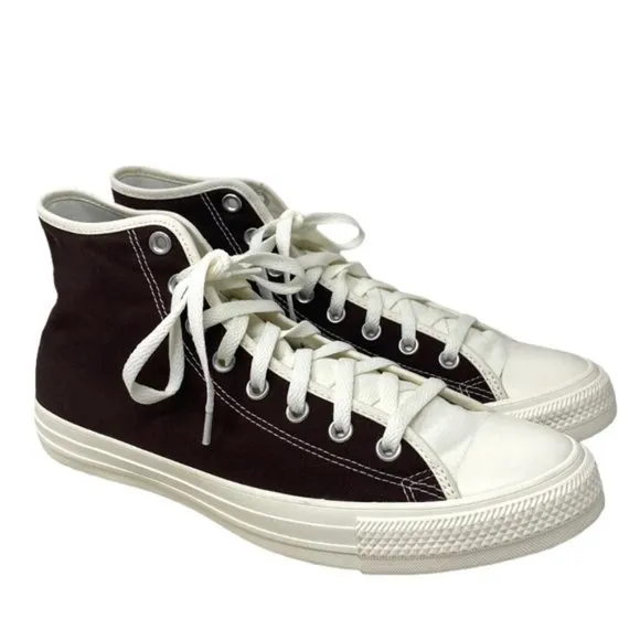 Converse Chuck Taylor High Top Shoes Men Canvas White Brown Custom 152620C-WBRW