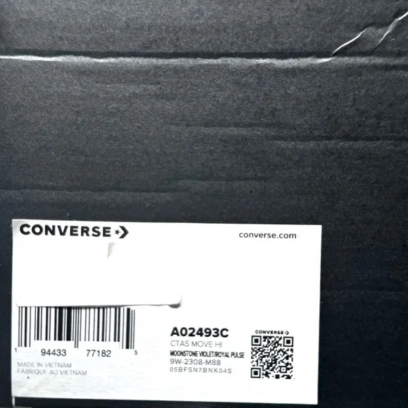 Converse Chuck Taylor Move Platform Shoes Violet Canvas Kids Women Skate A02493C