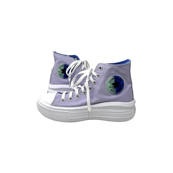 Converse Chuck Taylor Move Platform Shoes Violet Canvas Kids Women Skate A02493C