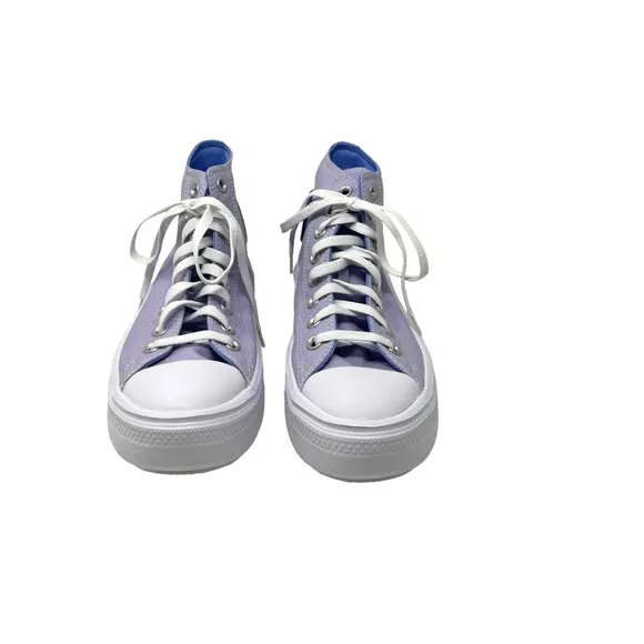 Converse Chuck Taylor Move Platform Shoes Violet Canvas Kids Women Skate A02493C