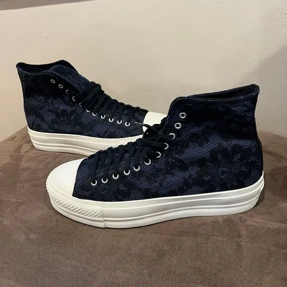 Converse CTAS Hi Platform Womens Shoes Embroidered Floral Size 9.5