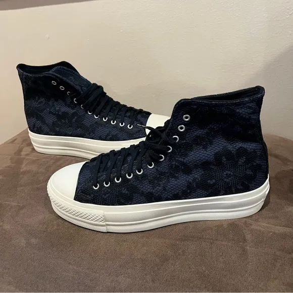 Converse CTAS Hi Platform Womens Shoes Embroidered Floral  Size 9.5