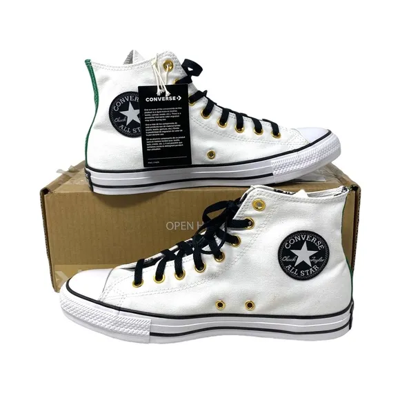 Converse Ctas High Top Canvas White Women's Size Sneakers Custom 172289C-WTBLGR