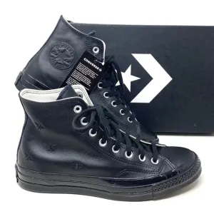 Converse Ctas High Top Leather Black Women's Size Sneakers Custom 165506C-BK