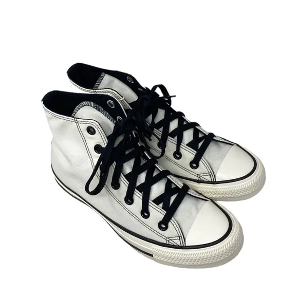 Converse Ctas High Top Sneakers Women Canvas White Black Custom A05960C-WWBLWBLG