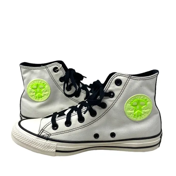 Converse Ctas High Top Sneakers Women Canvas White Black Custom A05960C-WWBLWBLG