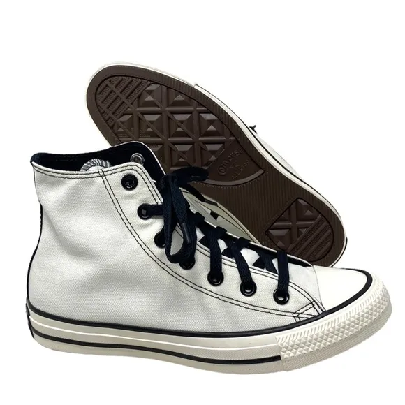 Converse Ctas High Top Sneakers Women Canvas White Black Custom A05960C-WWBLWBLG