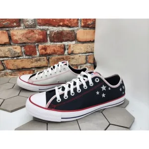 Converse CTAS Low Black Grey Shoes Sneakers Men Sz 10 Silver Stars  Custom