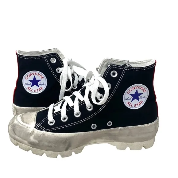 Converse Ctas Lugged Dirty Black Skate Women's Canvas Shoes Custom 571211C-WDBW