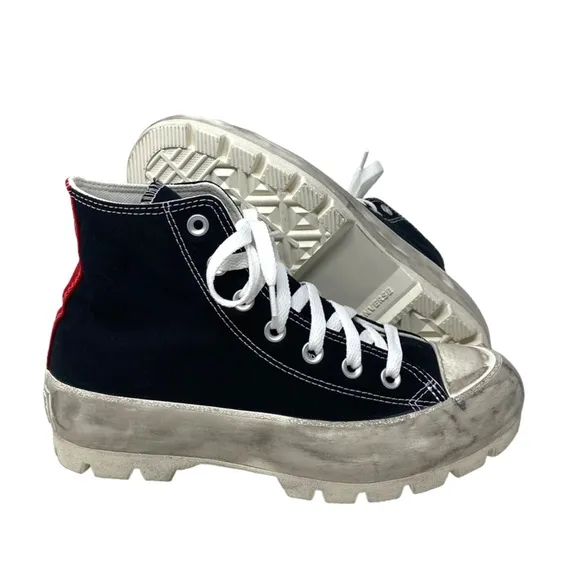 Converse Ctas Lugged Dirty Black Skate Women's Canvas Shoes Custom 571211C-WDBW