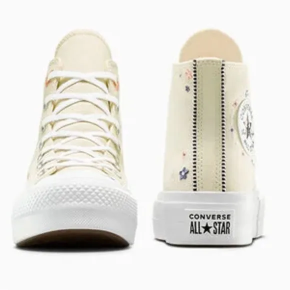 Converse Lift Platform Petite Petals High top shoes light dune 7