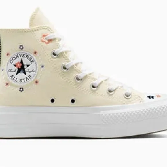 Converse Lift Platform Petite Petals High top shoes light dune 7
