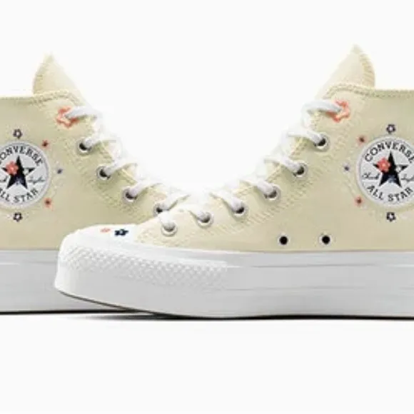 Converse Lift Platform Petite Petals High top shoes light dune 7