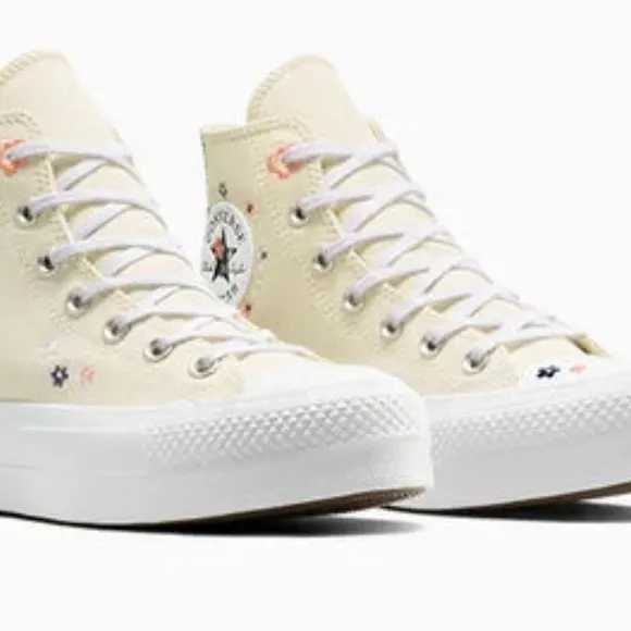 Converse Lift Platform Petite Petals High top shoes light dune 7