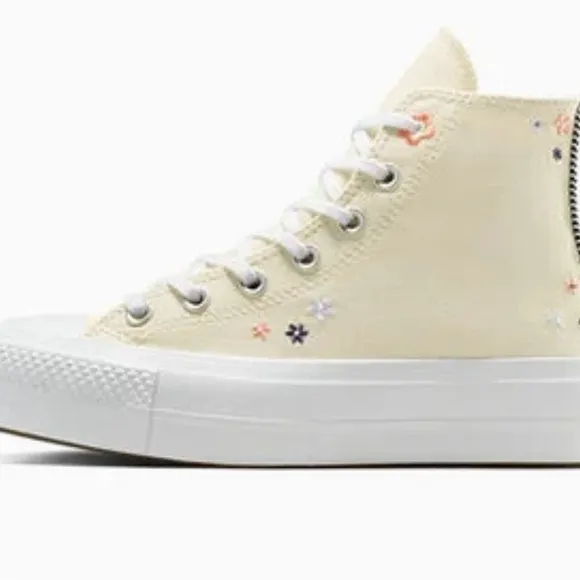 Converse Lift Platform Petite Petals High top shoes light dune 7
