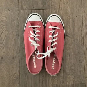 Converse Rose Pink Canvas Rubber Mule Clog Sneaker Slip On Tennis Shoes Lace