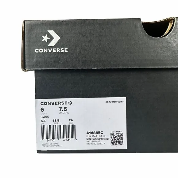 ⭐Converse Run Star Hike Platform 6 Mens Shoes Embroidered Floral Red A14885C New