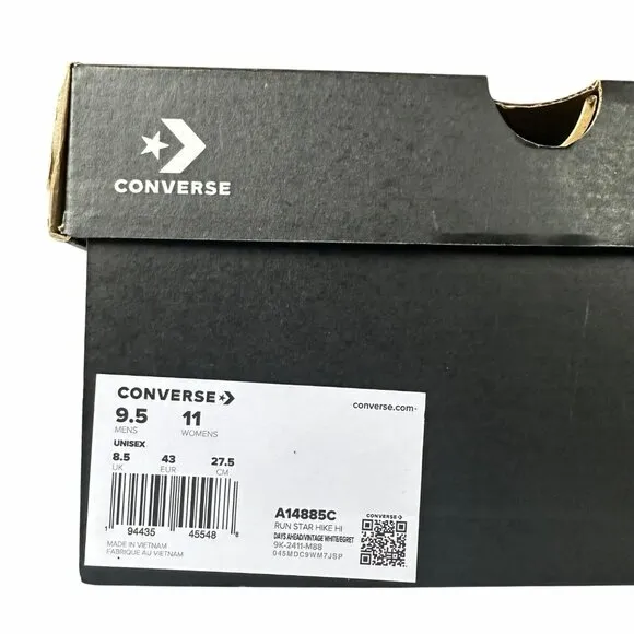 ⭐Converse Run Star Hike Platform 9.5 Men's Shoes Embroidered Floral Red A14885C