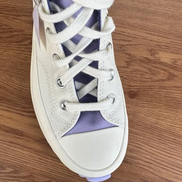 ⭐Converse Run Star Hike Platform Color Pop 9.5 Women Shoes Beige Purple A16188C