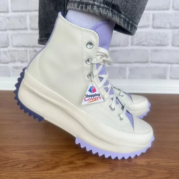 ⭐Converse Run Star Hike Platform Color Pop 9.5 Women Shoes Beige Purple A16188C