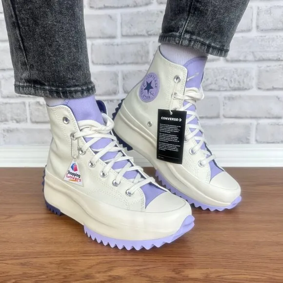 ⭐Converse Run Star Hike Platform Color Pop 9.5 Women Shoes Beige Purple A16188C