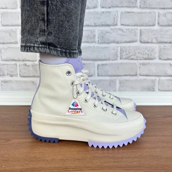 ⭐Converse Run Star Hike Platform Color Pop 9.5 Women Shoes Beige Purple A16188C
