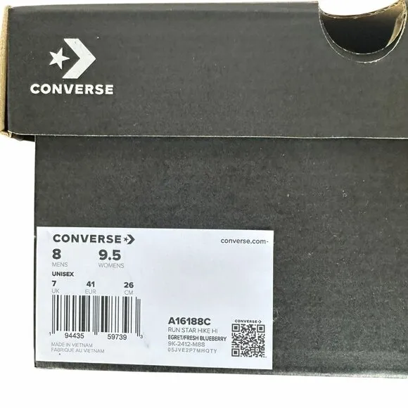 ⭐Converse Run Star Hike Platform Color Pop 9.5 Women Shoes Beige Purple A16188C