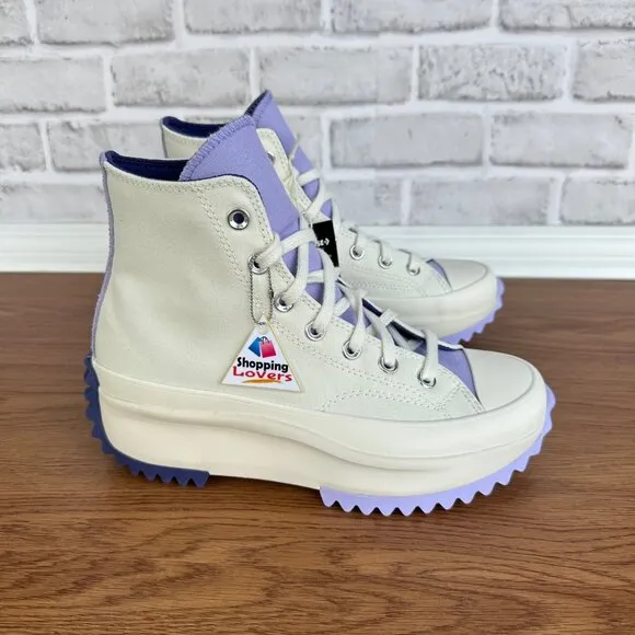 ⭐Converse Run Star Hike Platform Color Pop 9.5 Women Shoes Beige Purple A16188C