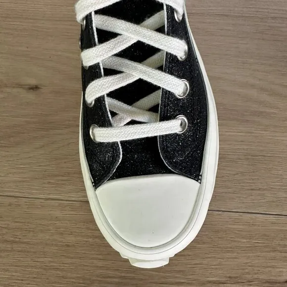 ⭐Converse  Run Star Hike Platform Glitter 7 Women's Shoes Sneakers Black A07947C