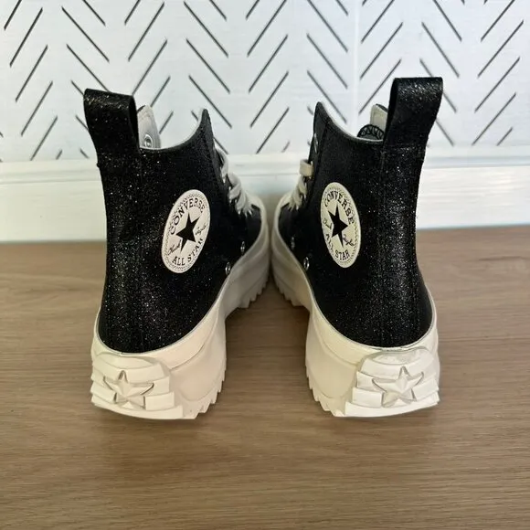 ⭐Converse  Run Star Hike Platform Glitter 7 Women's Shoes Sneakers Black A07947C