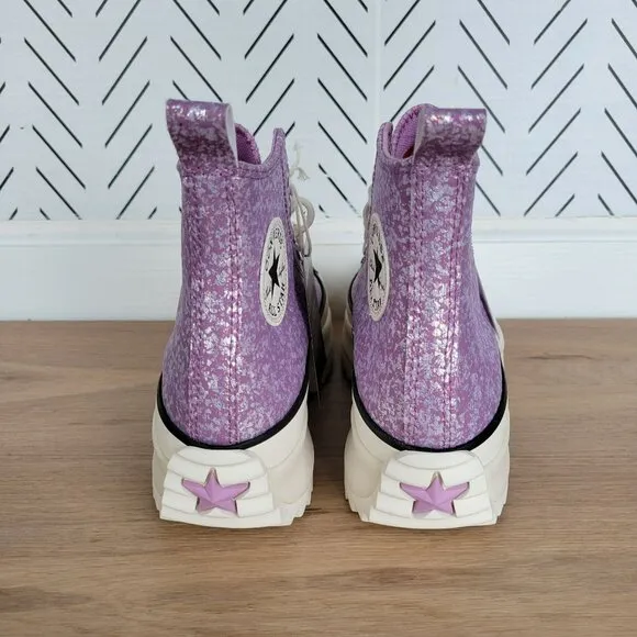 ⭐Converse Run Star Hike Platform Glitter Sz 4.5 Men's Shoes Purple A10096C New