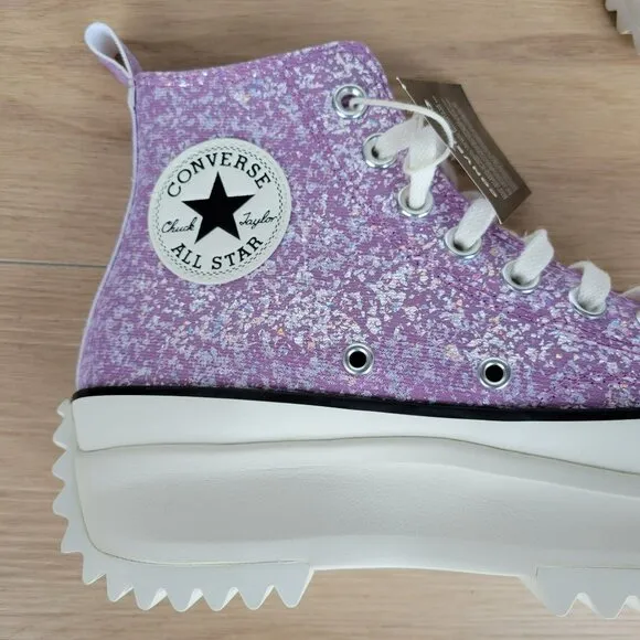 ⭐Converse Run Star Hike Platform Glitter Sz 4.5 Men's Shoes Purple A10096C New
