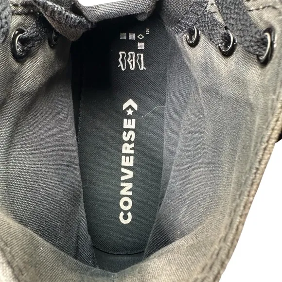 Converse- Unique Custom Sun Bleached Black All Star Hightop Sneakers- Men’s 10
