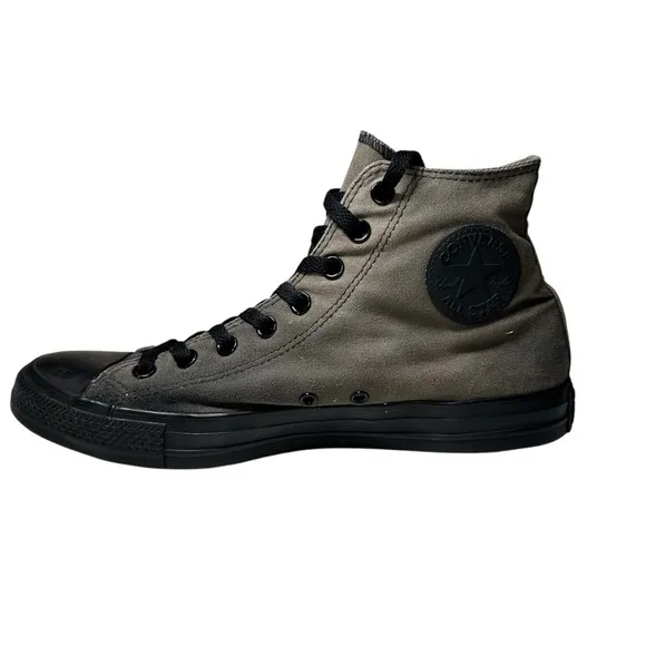 Converse- Unique Custom Sun Bleached Black All Star Hightop Sneakers- Men’s 10