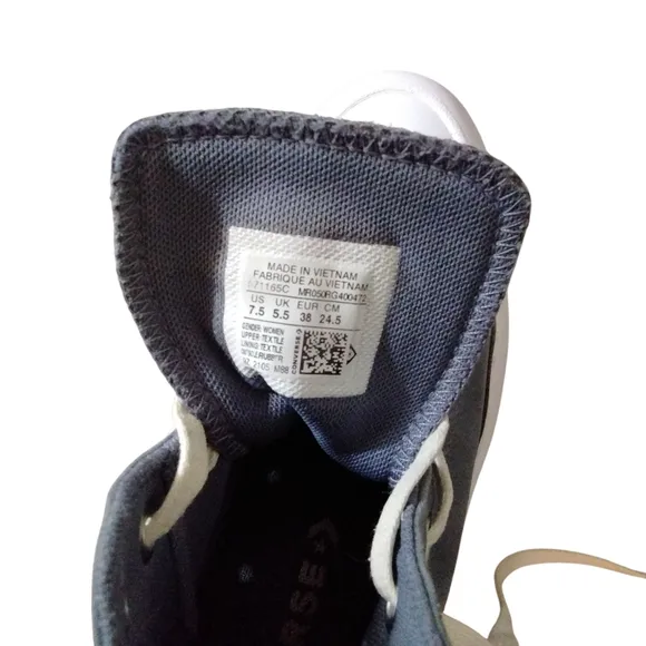 Converse Women's Blue/Gray Platform High-Top Sneakers Lug Sole All Stars Sz 7.5