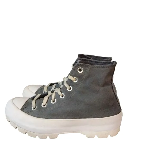 Converse Women's Blue/Gray Platform High-Top Sneakers Lug Sole All Stars Sz 7.5