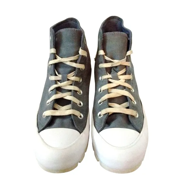 Converse Women's Blue/Gray Platform High-Top Sneakers Lug Sole All Stars Sz 7.5