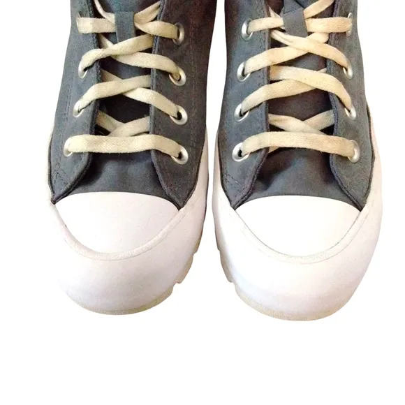 Converse Women's Blue/Gray Platform High-Top Sneakers Lug Sole All Stars Sz 7.5