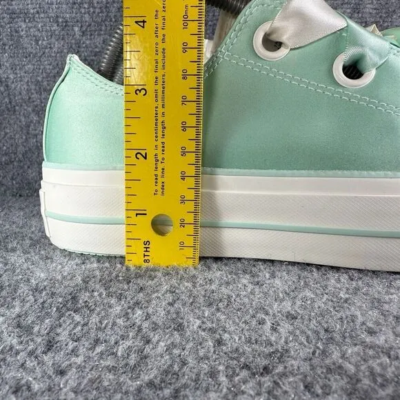 Converse Lift Platform Womens 9 Shoes Green Mint Satin Chuck Taylor All Star