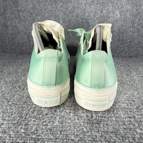 Converse Lift Platform Womens 9 Shoes Green Mint Satin Chuck Taylor All Star