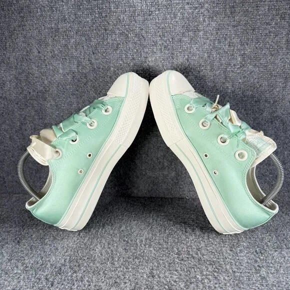 Converse Lift Platform Womens 9 Shoes Green Mint Satin Chuck Taylor All Star