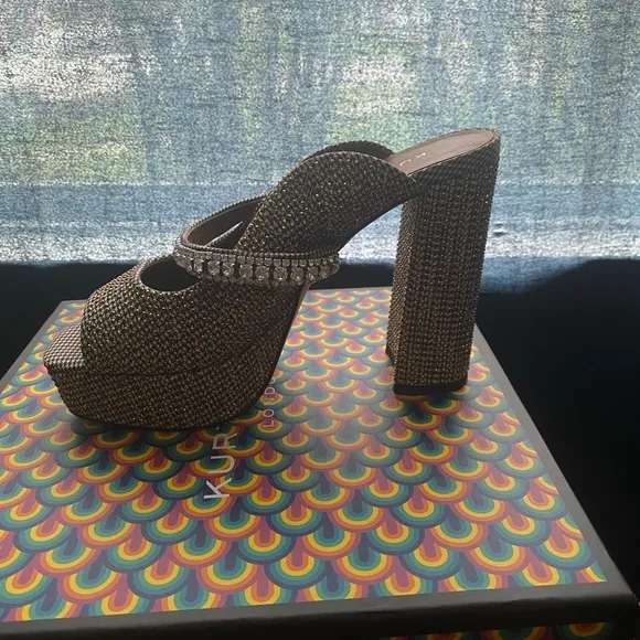 COPY - Kurt Geiger Gold Platform Shoes with Chunky Heel