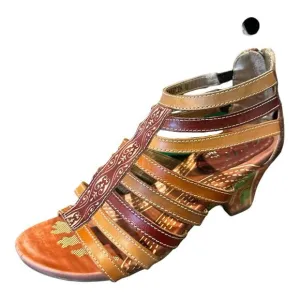CORKYS Elite St.Martin Embossed Leather Gladiator Sandal Size 8