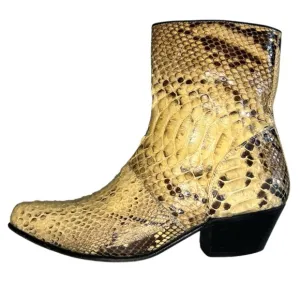 CORLEONI Italy Vintage Snakeskin Cowboy Boots Size 9.5