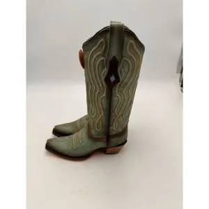 CORRAL VINTAGE STYLE TURQUOISE EMBROIDERED BOOTS C3870 SIZE 6M