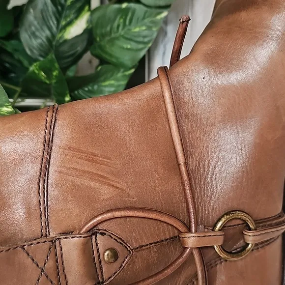 Corso Como SIDE Tie Brown Leather Ankle Boots 10