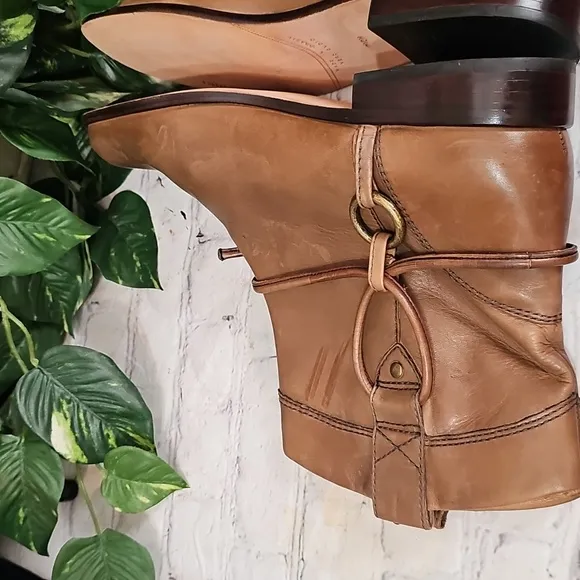 Corso Como SIDE Tie Brown Leather Ankle Boots 10
