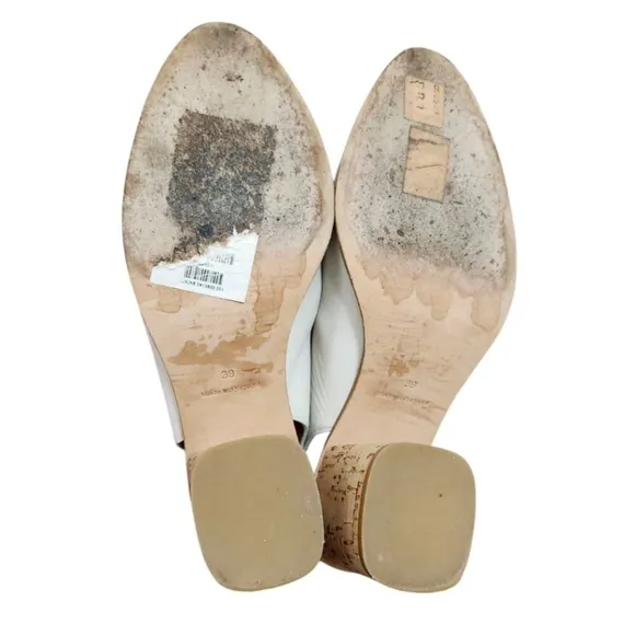 COS Suede Slingback Heels light gray color Size 8