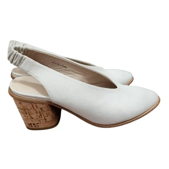 COS Suede Slingback Heels light gray color Size 8