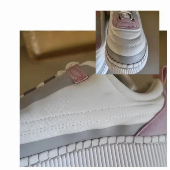 Cougar Women's Sayah White Pink Gray Platform Sneakers Shoes Sz 8.5